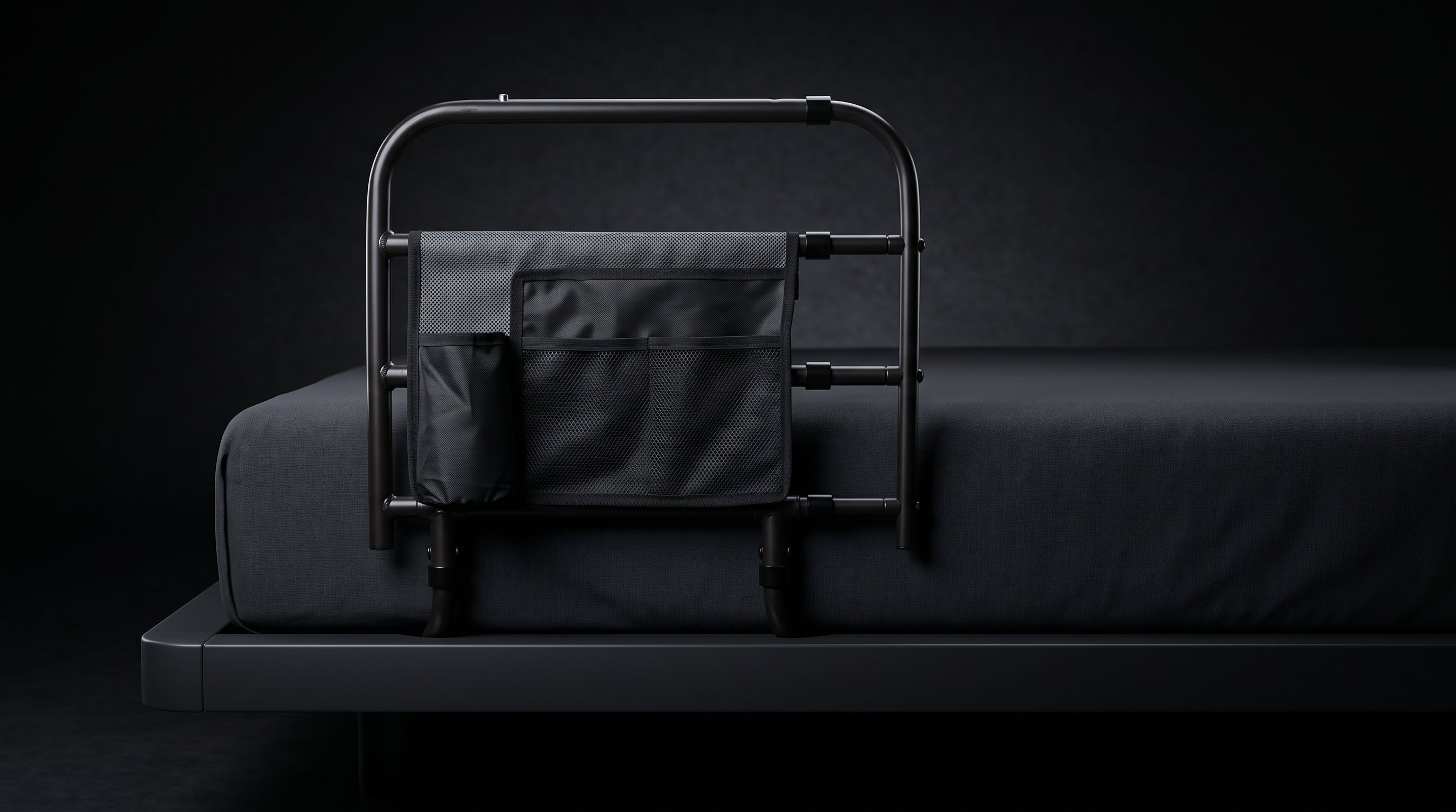 Stander Wonder EZ Adjust Bed Rail on a bed